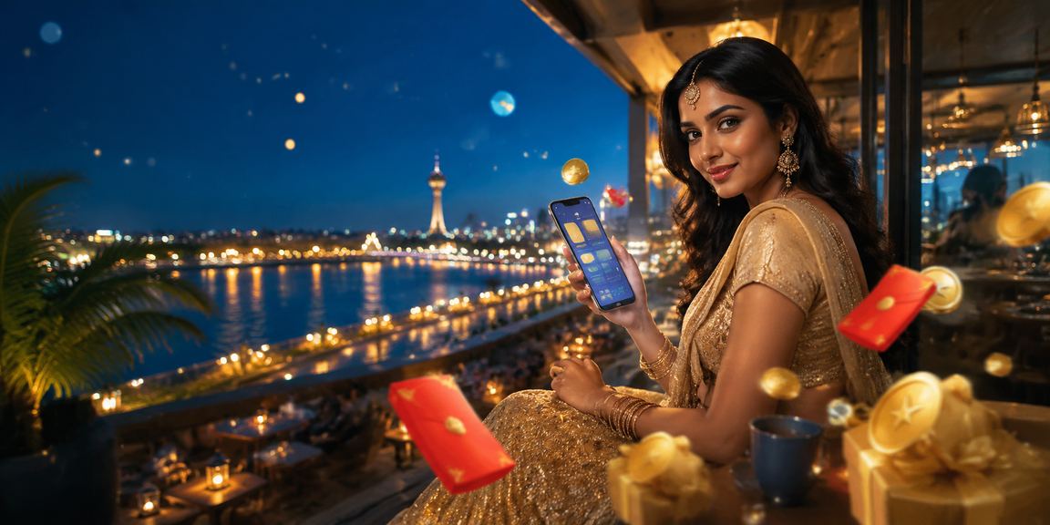 Festive red envelope bonus celebration in Ahmedabad riverfront