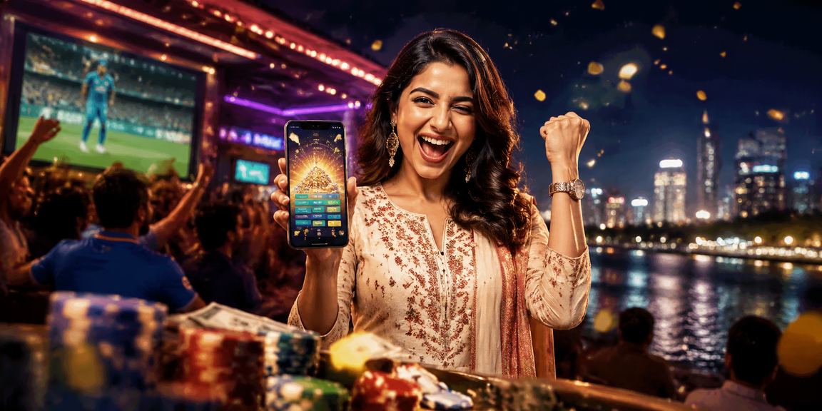 VIP user placing cricket bets during IPL season in Indian attire